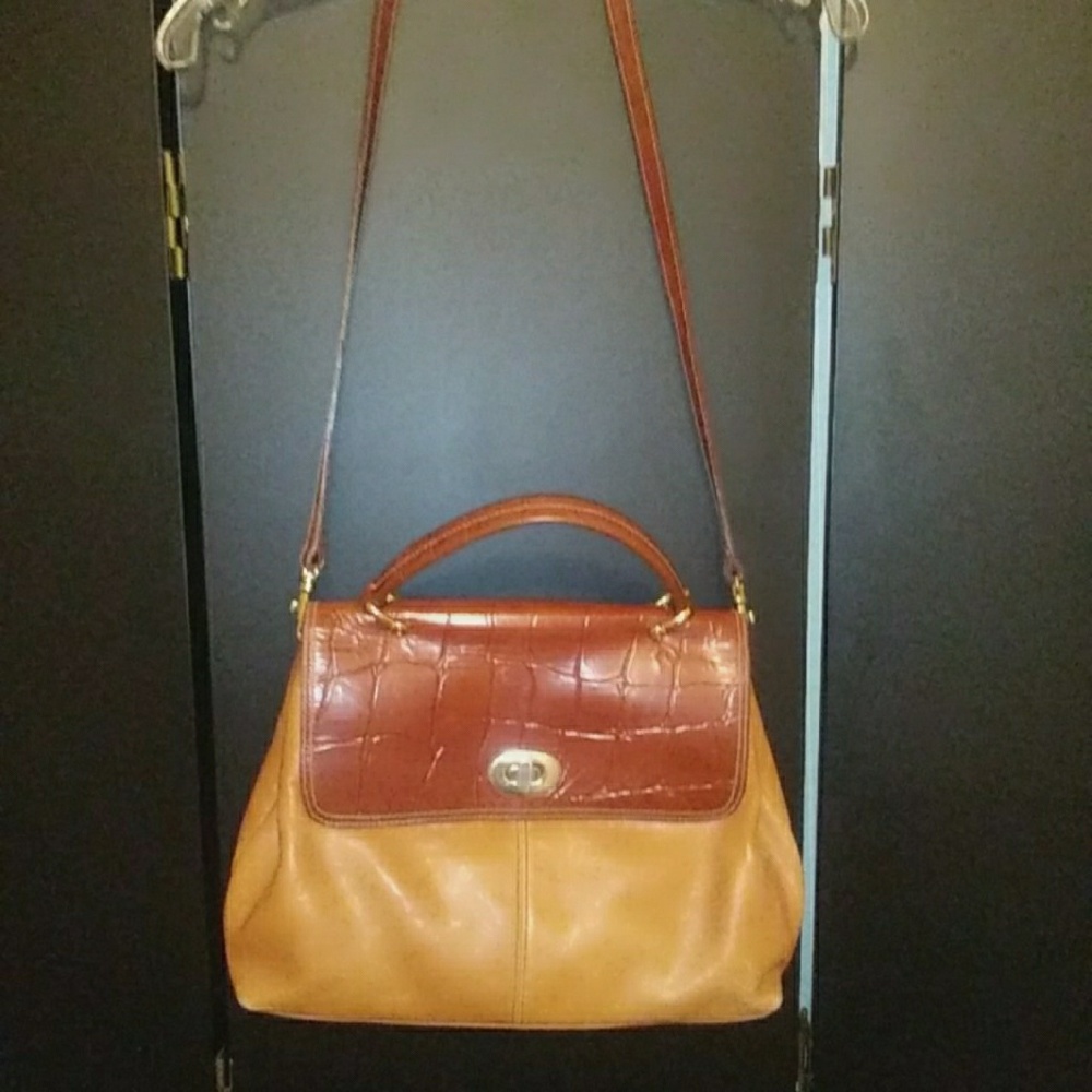 Coach Courtenay bag brown and brownish oarnge shou